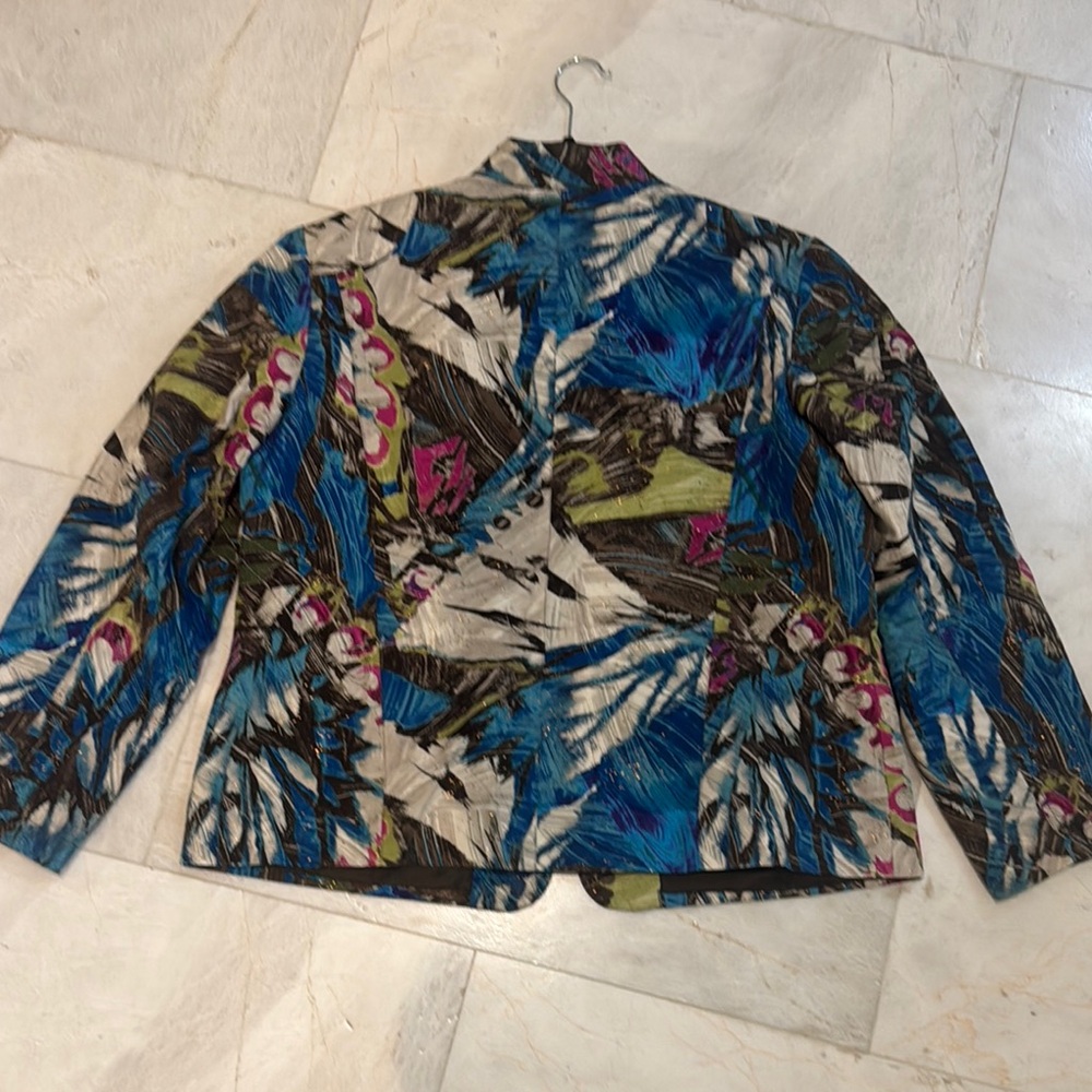 Chico's Multicolor Abstract Pattern Jacket - image 4